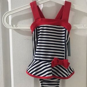 Cat & Jack - Baby girl Striped Bathing Suit